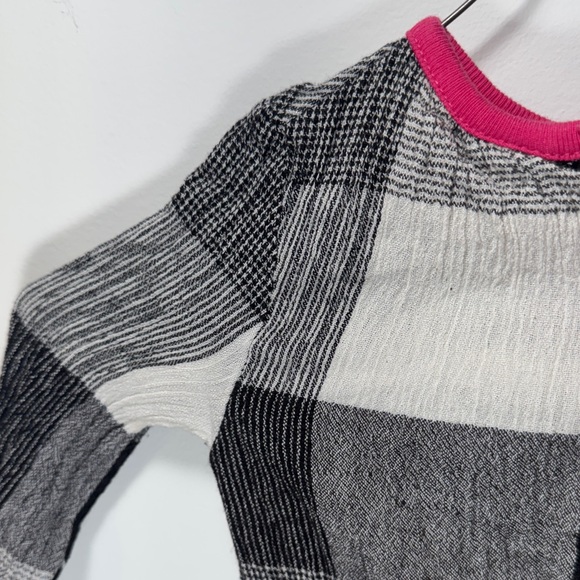 Tucker + Tate Black and White Plaid Kids Shirt with Pink Trim - Picture 10 of 12